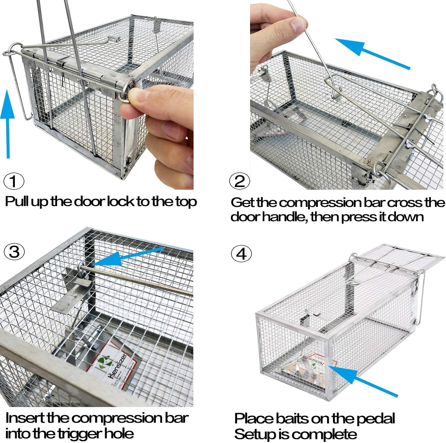 Kensizer Small Animal Humane Live Cage Rat Mouse Chipmunk Rodent Voles Hamsters Trap That Work for Indoor and Outdoor, 